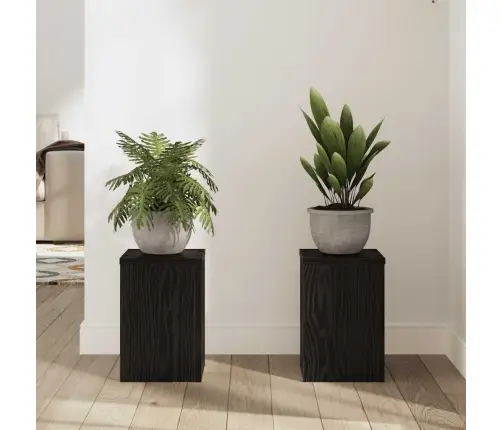 Augu Stendi 2 Gabali Melnā Ozola 20 X 20 X 30 Cm Inženieru Koks Vidaxl