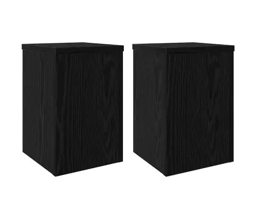Augu Stendi 2 Gabali Melnā Ozola 20 X 20 X 30 Cm Inženieru Koks Vidaxl