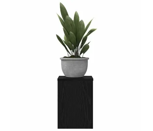 Augalų Stovas 2 Pcs Juoda Ąžuolo 25 X 25 X 35 Cm