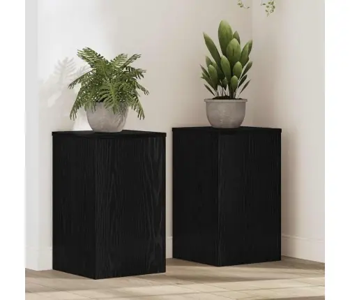 Augu Statīvi 2 Gab. Melns Ozols 30X30X50 Cm. Vidaxl