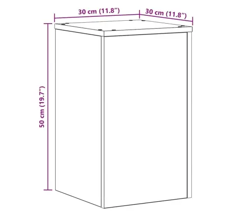 Augu Statīvi 2 Gab. Melns Ozols 30X30X50 Cm. Vidaxl