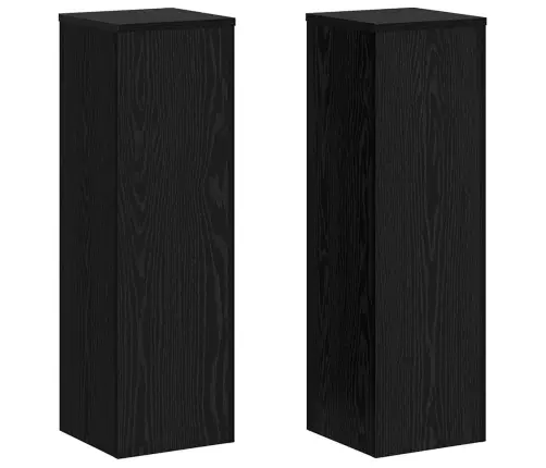 Taimede Alus 2 Pcs Must Tamm 25 X 25 X 80 Cm Tehispuit