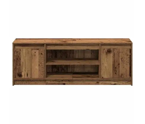 Tv Skapītis Ar Led - Vecs Koks, 139.5X34X50 Cm, Izgatavots No Inženieru Koka Vidaxl