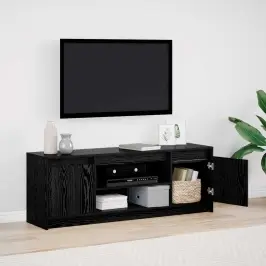 Televizora Skapīša Melna 139.5 X 34 X 50 Cm Inženierijas Koks Vidaxl