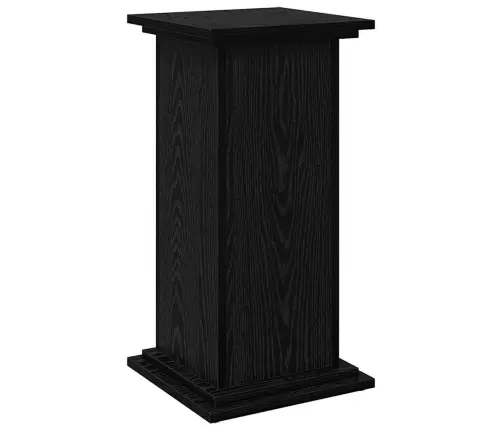 Izstādes Stends Ar Uzglabāšanu Melno Ogu - 31 X 30 X 60 Cm - Inženieru Koks Vidaxl