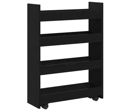 Kitsas Ladustustrolley Must Tamm 60 X 20 X 82 Cm Tehispuit