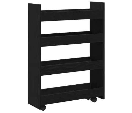 Kitsas Ladustustrolley Must Tamm 60 X 20 X 82 Cm Tehispuit