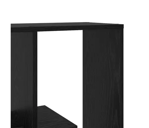 Knygų Lentyna Juoda Ąžuolo 67 X 25 X 161.5 Cm Apdirbta Mediena