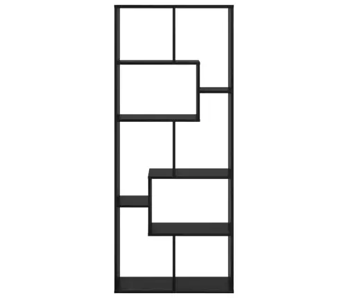 Knygų Lentyna Juoda Ąžuolo 67 X 25 X 161.5 Cm Apdirbta Mediena