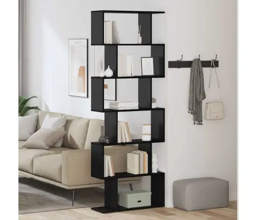 Grāmatu Skapis Melns Ozols - 70 X 24 X 193.5 Cm, Koks Vidaxl