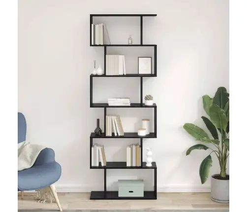 Grāmatu Skapis Melns Ozols - 70 X 24 X 193.5 Cm, Koks Vidaxl