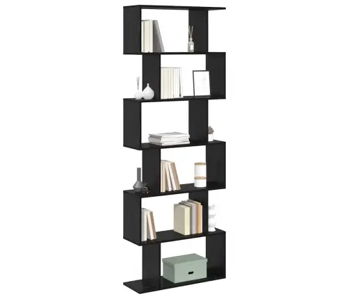 Grāmatu Skapis Melns Ozols - 70 X 24 X 193.5 Cm, Koks Vidaxl