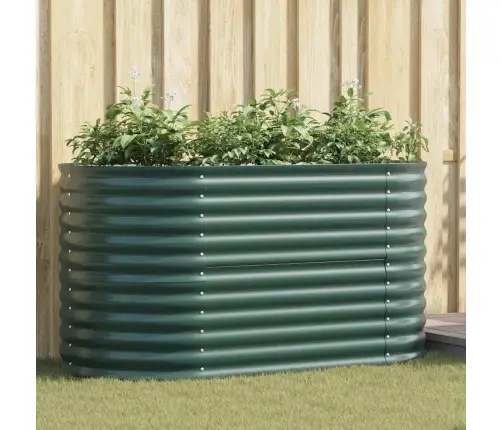 Dārzā Pacelta Gulta Dārzam Zaļā Krāsā 160X80X81 Cm Cinkotā Tēraudā Vidaxl