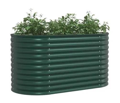 Dārzā Pacelta Gulta Dārzam Zaļā Krāsā 160X80X81 Cm Cinkotā Tēraudā Vidaxl