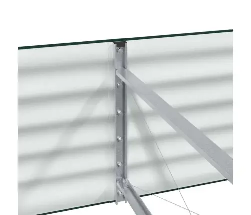 Dārza Paaugstināta Gulta, Zaļa, 400X80X44 Cm, Cinkots Tērauds Vidaxl