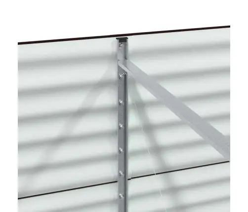 Dārza Paceltā Gulta Brūna 320X80X81 Cm Cinkots Tērauds Vidaxl