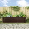 Dārza Paceltā Gulta Brūna 320X80X81 Cm Cinkots Tērauds Vidaxl