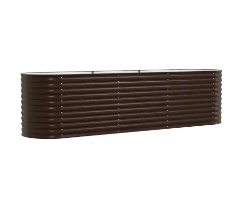 Dārza Paceltā Gulta Brūna 320X80X81 Cm Cinkots Tērauds Vidaxl