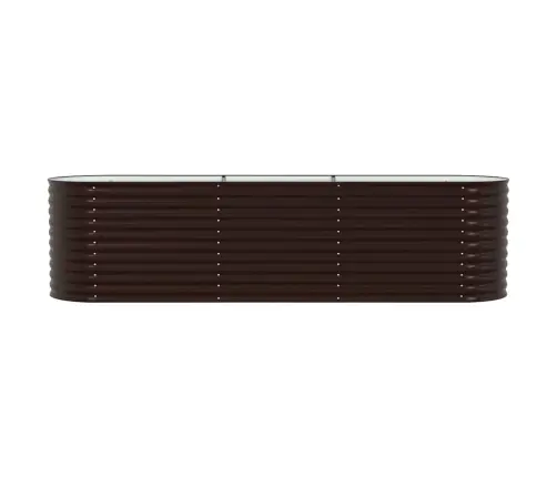 Dārza Paceltā Gulta Brūna 320X80X81 Cm Cinkots Tērauds Vidaxl
