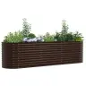 Dārza Paceltā Gulta Brūna 320X80X81 Cm Cinkots Tērauds Vidaxl