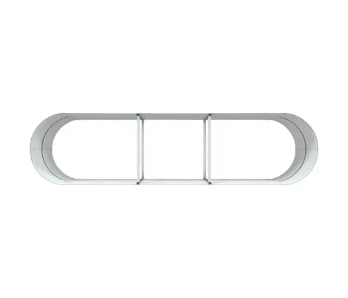 Dārza Paceltā Gulta Brūna 320X80X81 Cm Cinkots Tērauds Vidaxl
