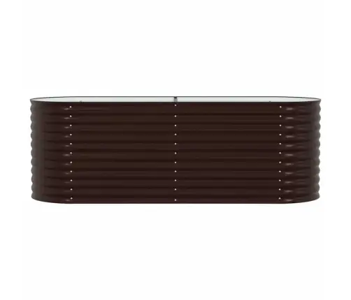 Dārzs Augstais Gultas Noma Brūnā 240X80X81 Cm Cinkots Tērauds Vidaxl