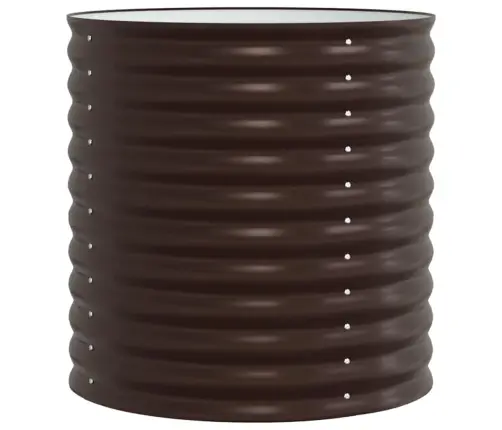 Dārza Pacelta Gulta - Brūns 80X80X81 Cm Galdējis Tērauds Vidaxl