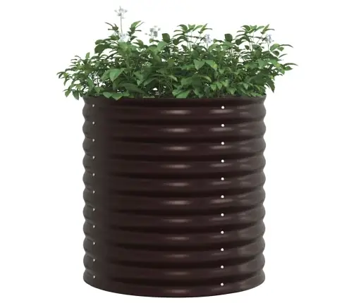 Dārza Pacelta Gulta - Brūns 80X80X81 Cm Galdējis Tērauds Vidaxl