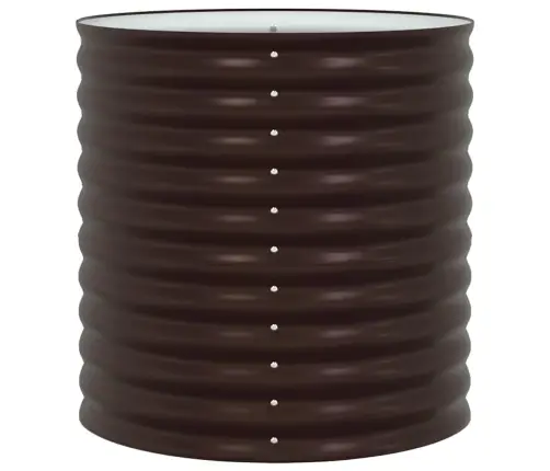 Dārza Pacelta Gulta - Brūns 80X80X81 Cm Galdējis Tērauds Vidaxl