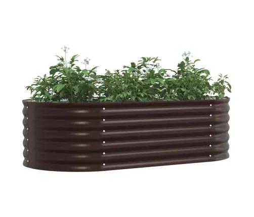 Dārza Pacelta Gulta Brūna 160X80X44 Cm Cinkots Tērauds Vidaxl