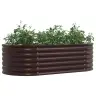 Dārza Pacelta Gulta Brūna 160X80X44 Cm Cinkots Tērauds Vidaxl