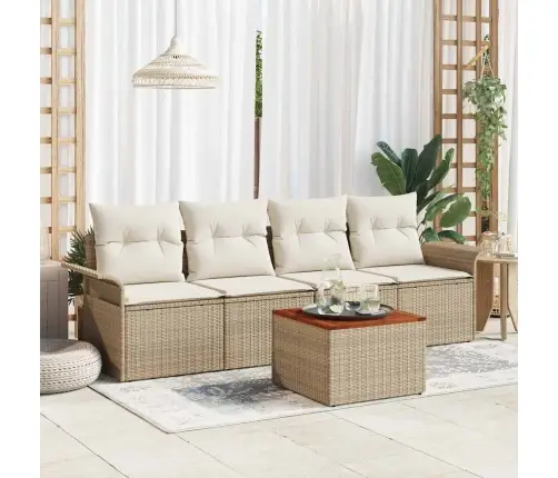 Aia Diivanikomplekt Padjaga 5 Pcs Beež Polürotang