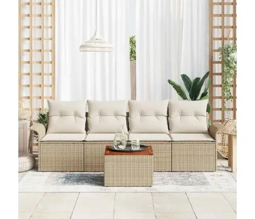 Aia Diivanikomplekt Padjaga 5 Pcs Beež Polürotang