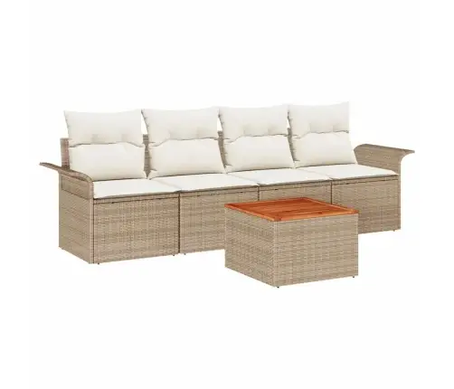 Aia Diivanikomplekt Padjaga 5 Pcs Beež Polürotang