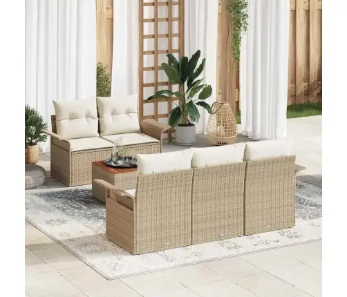 Aia Diivanikomplekt Padjaga 6 Pcs Beež Polürotang