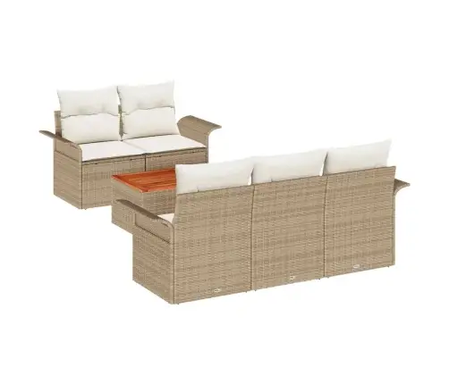 Aia Diivanikomplekt Padjaga 6 Pcs Beež Polürotang