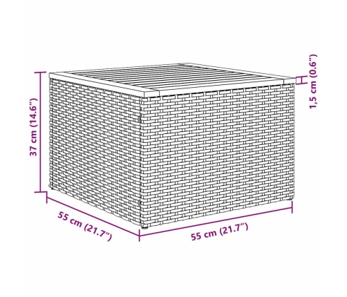 Sodo Sofų Rinkinys 7 Pcs Smėlio Poli Ratanas