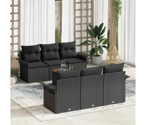 Aia Diivanikomplekt 7 Pcs Must Polürooster