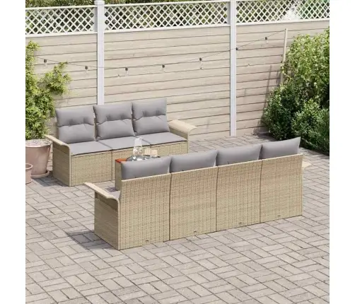 Aia Diivanikomplekt Padjaga 8 Pcs Beež Polürotang