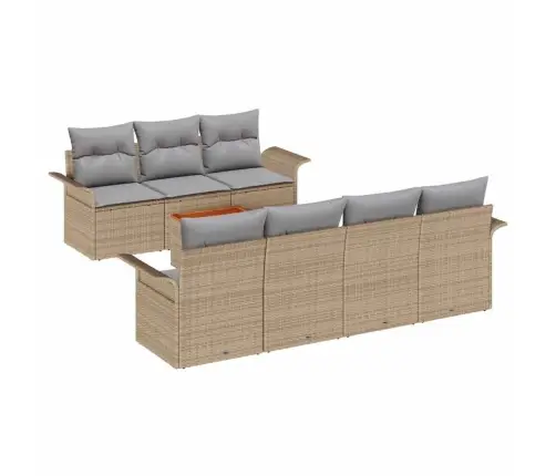 Aia Diivanikomplekt Padjaga 8 Pcs Beež Polürotang