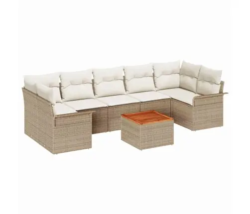 Aia Diivanikomplekt Padjaga 8 Pcs Beež Polürotang