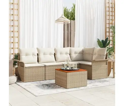 Aia Diivanikomplekt Padjaga 6 Pcs Beež Polürotang