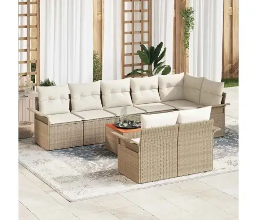 Aia Diivanikomplekt Padjaga 9 Pcs Beež Polürotang