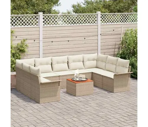 Aia Diivanikomplekt 10 Pcs Beež Polürooster