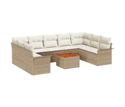 Aia Diivanikomplekt 10 Pcs Beež Polürooster