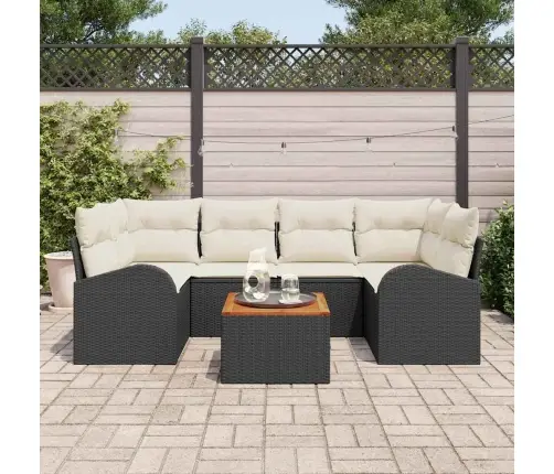 Aia Diivanikomplekt 7 Pcs Must Polürooster