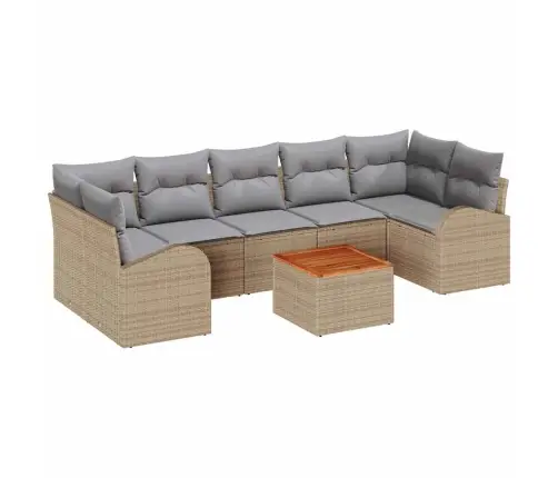 Aia Diivanikomplekt Padjaga 8 Pcs Beež Polürotang