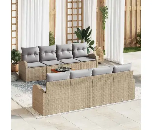 Aia Diivanikomplekt Padjaga 9 Pcs Beež Polürotang