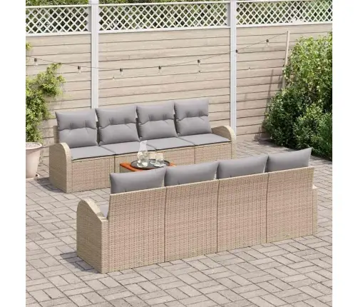 Aia Diivanikomplekt Padjaga 9 Pcs Beež Polürotang