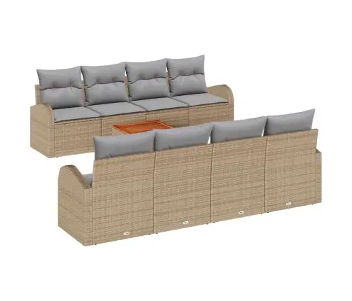 Aia Diivanikomplekt Padjaga 9 Pcs Beež Polürotang